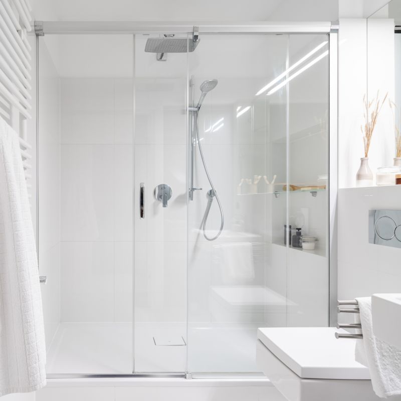 Contemporary Bathroom with New Shower
